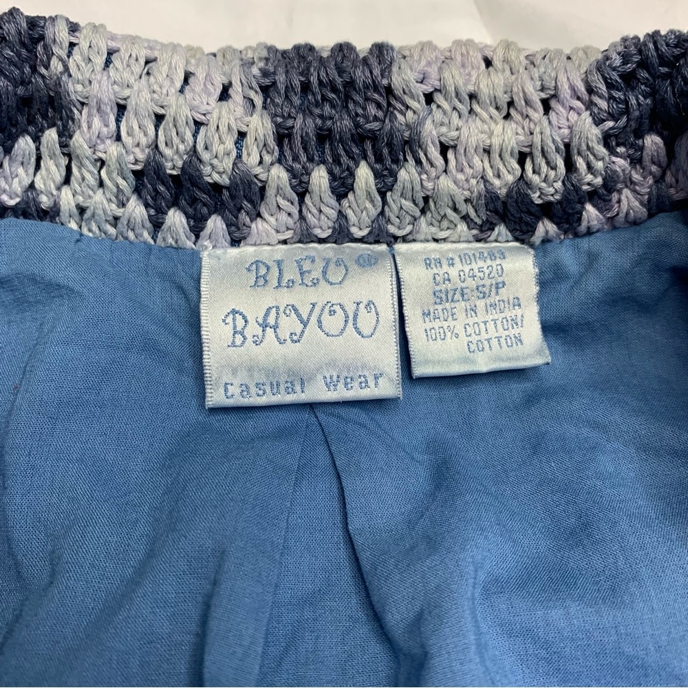 Blue Bayou Patchwork Embroidered Crochet Beaded Boho Denm jacket Women Size US S - Picture 12 of 16